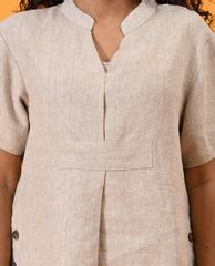 MABA Linen Pleated Co-Ord Set - Beige – Maba India