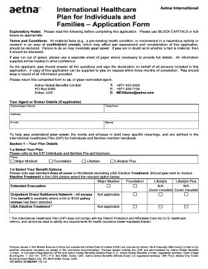 Fillable Online aetna ihp 2010 policy form Fax Email Print - pdfFiller