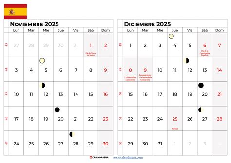 Calendario Noviembre 2025 España