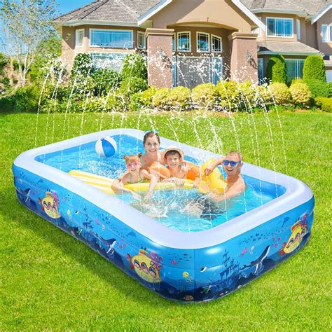 Inflatable Swimming Water Sprinkler Pool: 118x70x22 India | Ubuy