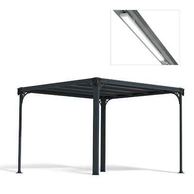 Canopia by Palram Milano + LED light Gazebos & Accessories at Lowes.com