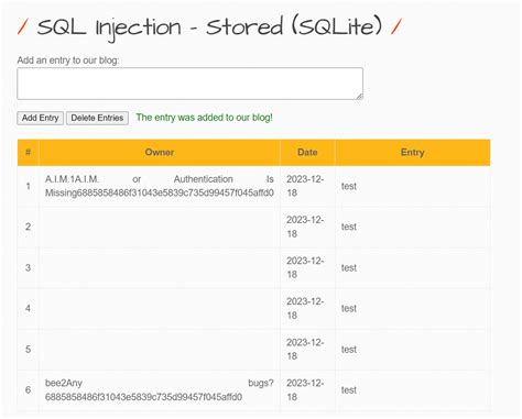 SQLite Injection 的图像结果