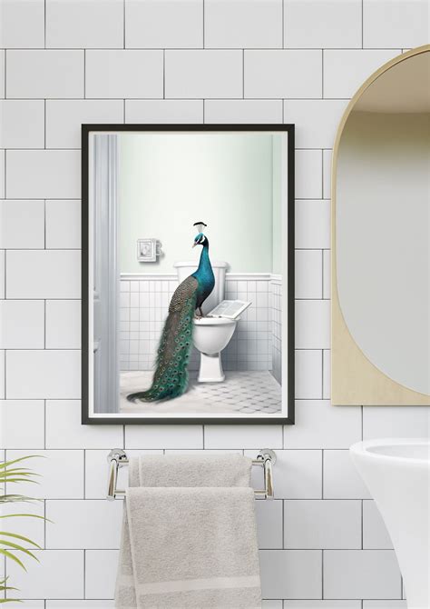 Bathroom Decor Funny Bathroom Humor Wall Decor Funny Animal - Etsy