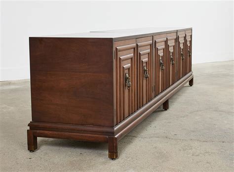 Renzo Rutili for Johnson Furniture Walnut Cabinet Credenza at 1stDibs | renzo leaves