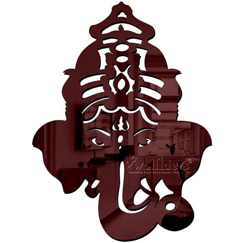 Wall1ders Mangal Murti Brown Mirror Stickers for Wall, Wall Stickers ...