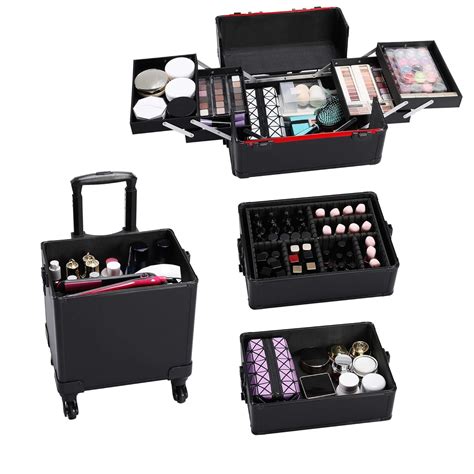 Buy Yaheetech 4 in 1 Professional Makeup Train Case Aluminum Cosmetic ...