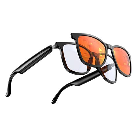 pTron Orbis Urban Smart Clip-On Smart Glasses w/Bluetooth V5.4, Open ...