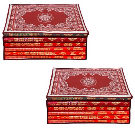 AARON INC Saree Cover With Zip|Clothes Organizers|Printed Top Saree Bag ...