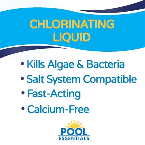 Buy Pool Essentials Chlorinating Liquid for Swimming Pools, 1 Gallon ...