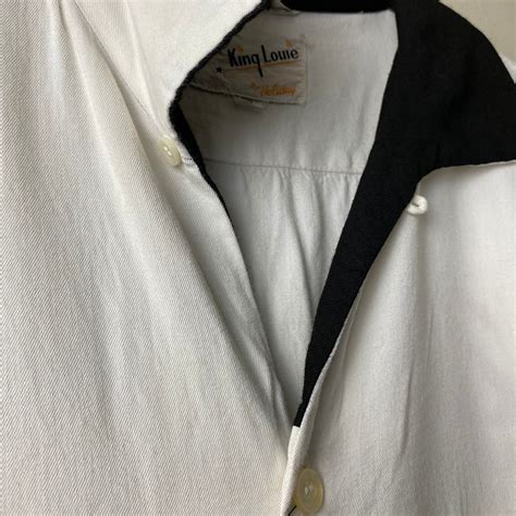 vintage 1960’s KING LOUIE oversized rayon rite-roll collar bowling ...