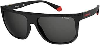 Polaroid Unisex UV Protected Black Lens Plastic Square Sunglasses ...