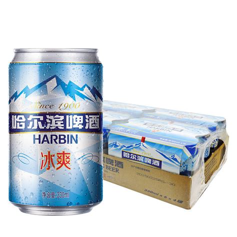 哈尔滨（Harbin）冰爽啤酒 330*4*6听 整箱装 清澈甘醇 一起 哈啤【图片 价格 品牌 报价】-京东