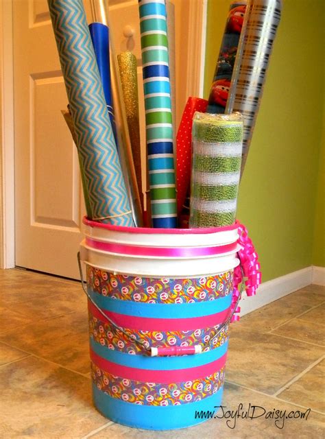 Duck Tape Wrapping Paper Storage Bin - JOYFUL DAISY
