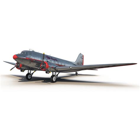 Douglas DC 3 American Airlines Rigged 3D | 3D Molier International