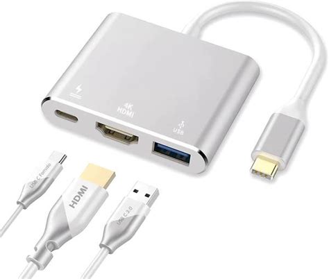 TERABYTE UBS 3.1 Type-C to 4K HDMI USB 3.0 HUB USB-C Charging Port OTG ...
