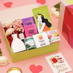 Loopify Valentine Gift Hamper for Girlfriend and Wife, Affirmation ...