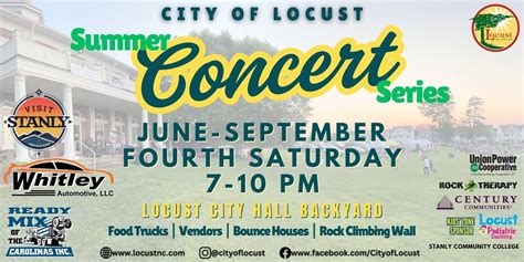 Summer Concert Series, City Of Locust, 17 October 2025 | AllEvents