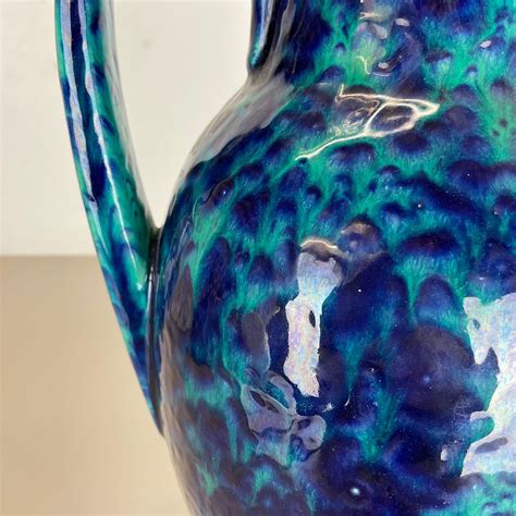 Large Pottery Fat Lava Multi-Color Floor Vase Made by Scheurich, 1970s ...