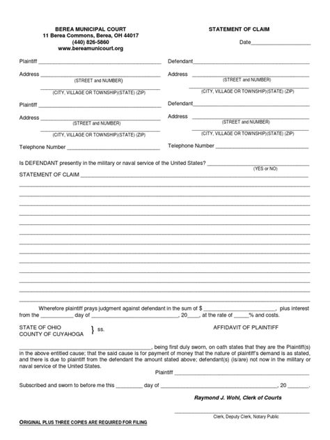 Berea Municipal Court 11 Berea Commons, Berea, OH 44017 (440) 826-5860 ...