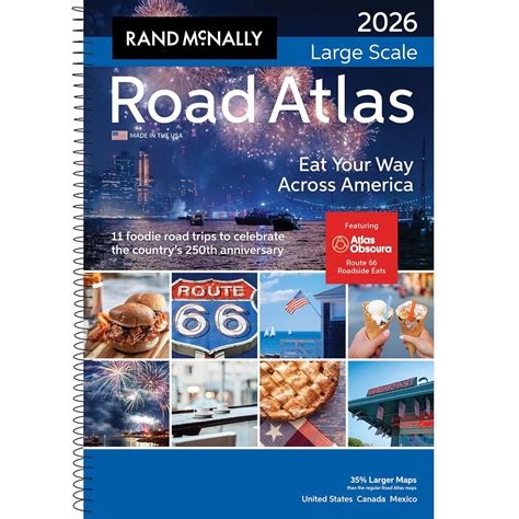 Amazon | Rand McNally Road Atlas Large Scale 2026: United States ...