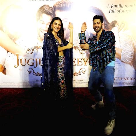 Bollywood actor Varun Dhawan and actress Kiara Advani pose for a photograph
