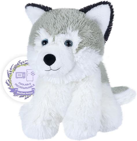 SuzziPals Warmable Husky Stuffed Animal, Microwavable Heating Pads for ...