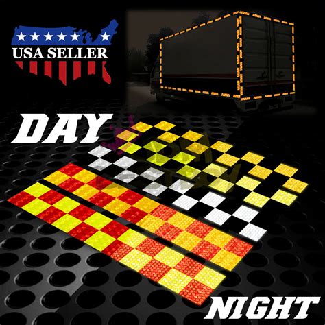Black/white DOT-C2 Conspicuity Checker Reflective Tape Strip 1 - Etsy UK