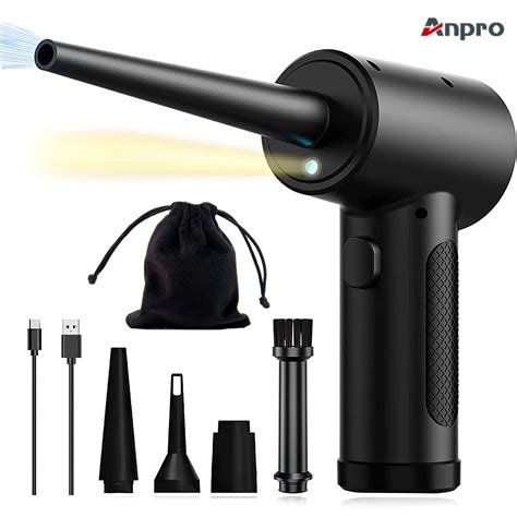 Anpro Electric Air Duster with LED Light, 3-Gear to India | Ubuy