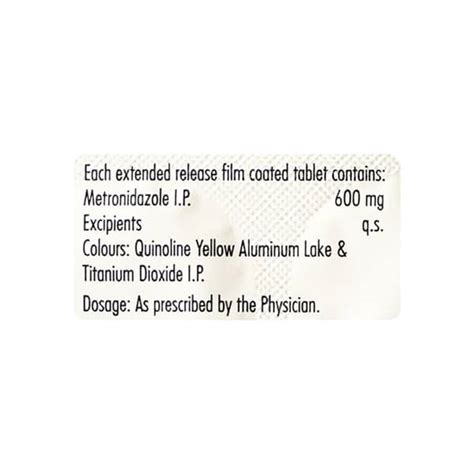 Flagyl ER Tablet: Uses, Side Effects, Price, Dosage & More Info - PharmEasy
