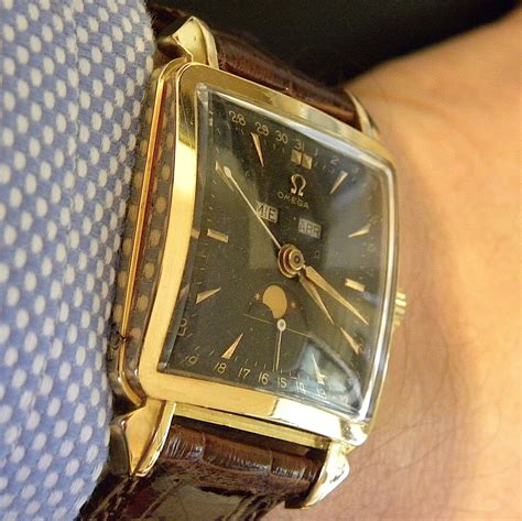 Omega Cosmic Moonphase Triple Calendar Gold Black Dial - Printable Word ...