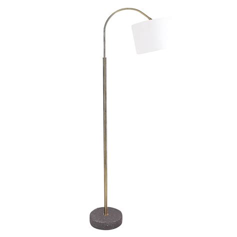 Crosby St. Gold Arc Metal Floor Lamp with Black Base, 64"