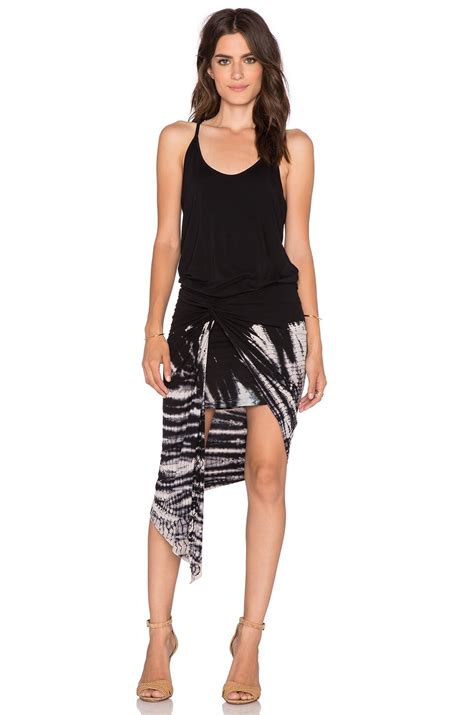 Young, Fabulous & Broke Kulani Dress in Black Alligator Wash | REVOLVE