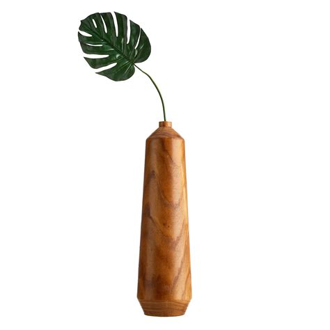 Wooden Oversized Floor Vase, 30"