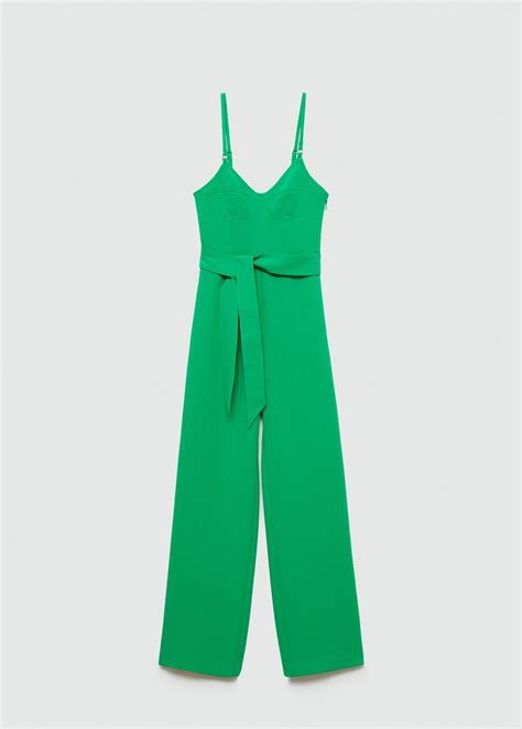 Bow long jumpsuit - Women | MANGO USA