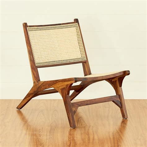Buy Cane Connection Sheesham Wood Accent Chair - Brown from Home Centre ...