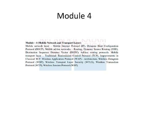 Module 4 Final - Summary Mobile Computing - Module Mobile IP ‘Mobile IP ...