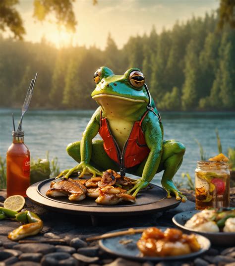 Lexica - Extremely realistic stylish frog in sneakers, jeans. On the ...