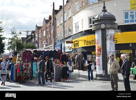 Barking town centre market stalls. Barking and Dagenham Essex east ...