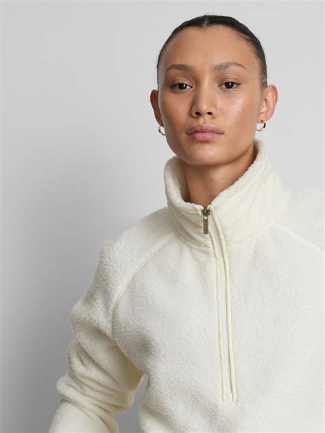 Womens Ecru Half Zip Fleece | Primark