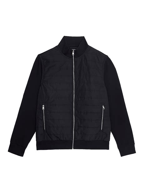 Buy Cotton Rich Zip Up Quilted Jacket at Marks & Spencer