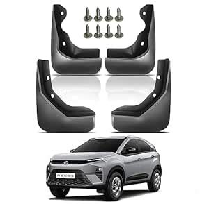 Alex Traders Car Mud Guard Splash Guards Flaps (O.E Type Custom,4 pcs ...