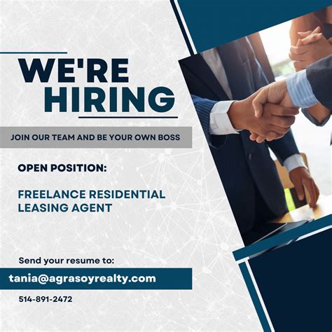 We Are Hiring! - Residential Leasing Agent | AGRASOY REALTY