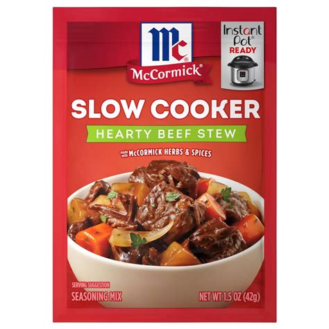McCormick Slow Cooker Hearty Beef Stew Seasoning Mix - Shop Spice mixes ...