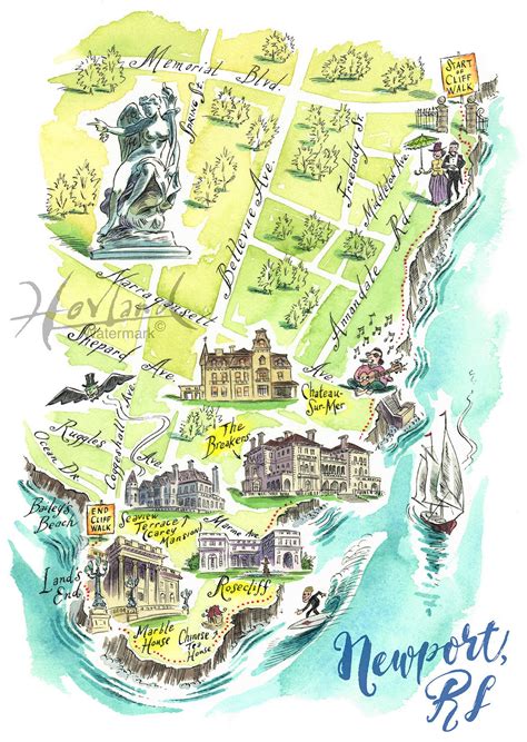 Map Of Downtown Newport Ri