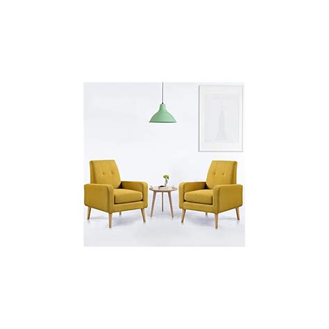 Buy Funkeen Modern Accent Chairs Set of 2 Living Room Arm Chairs Comfy ...