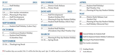 Kelly Lane Middle School - School District Instructional Calendar ...