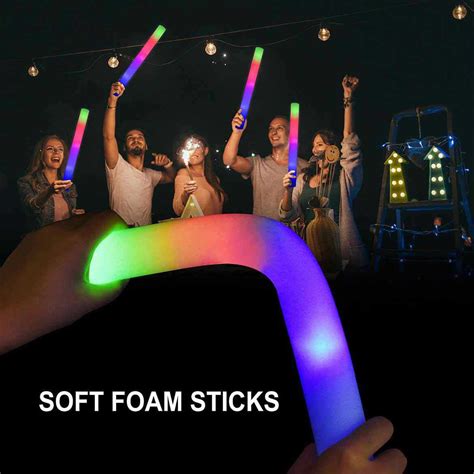 Colored Led Sticks Foam Pack, RGB Led Foam Sticks For Wedding Party ...