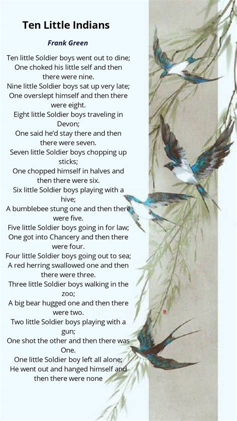 Ten Little Soldiers Poem