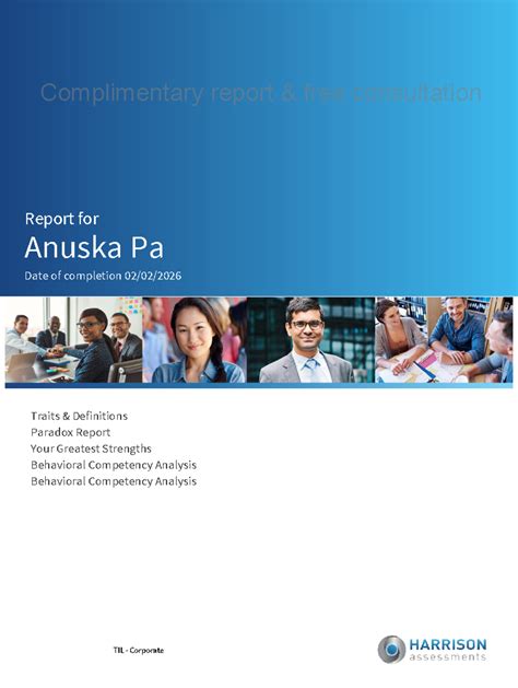 Harrison Assessments Report for Anuska Pa: Strengths & Competencies ...