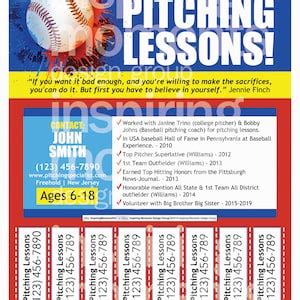 Image result for Pitching Lessons Flyer